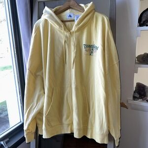 Disneyland‎ Resort Hoodie Womens 3X Yellow Full Zip Minnie Mouse Castle Disney